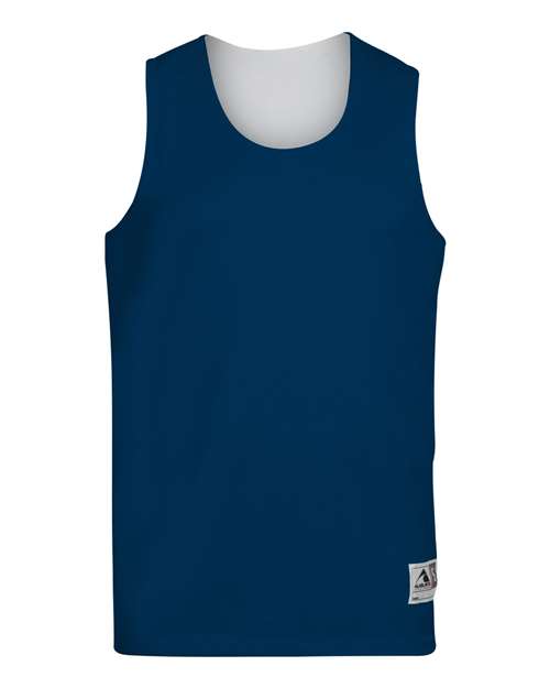 Youth Reversible Wicking Tank Top - Navy/ White