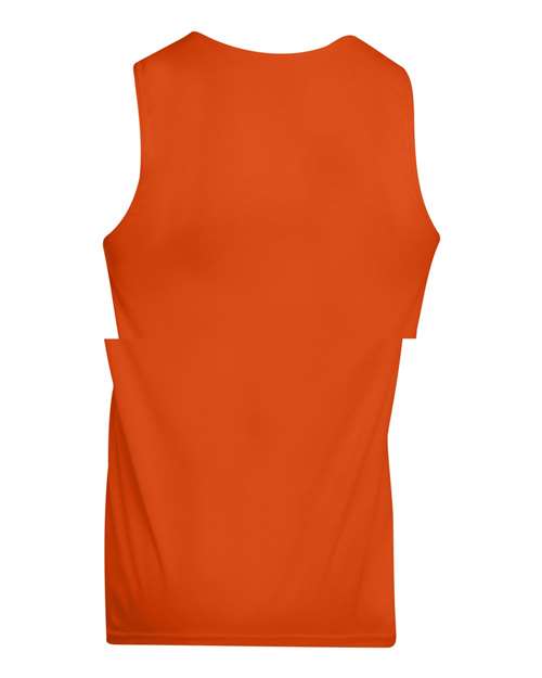 Youth Reversible Wicking Tank Top - Orange/ White