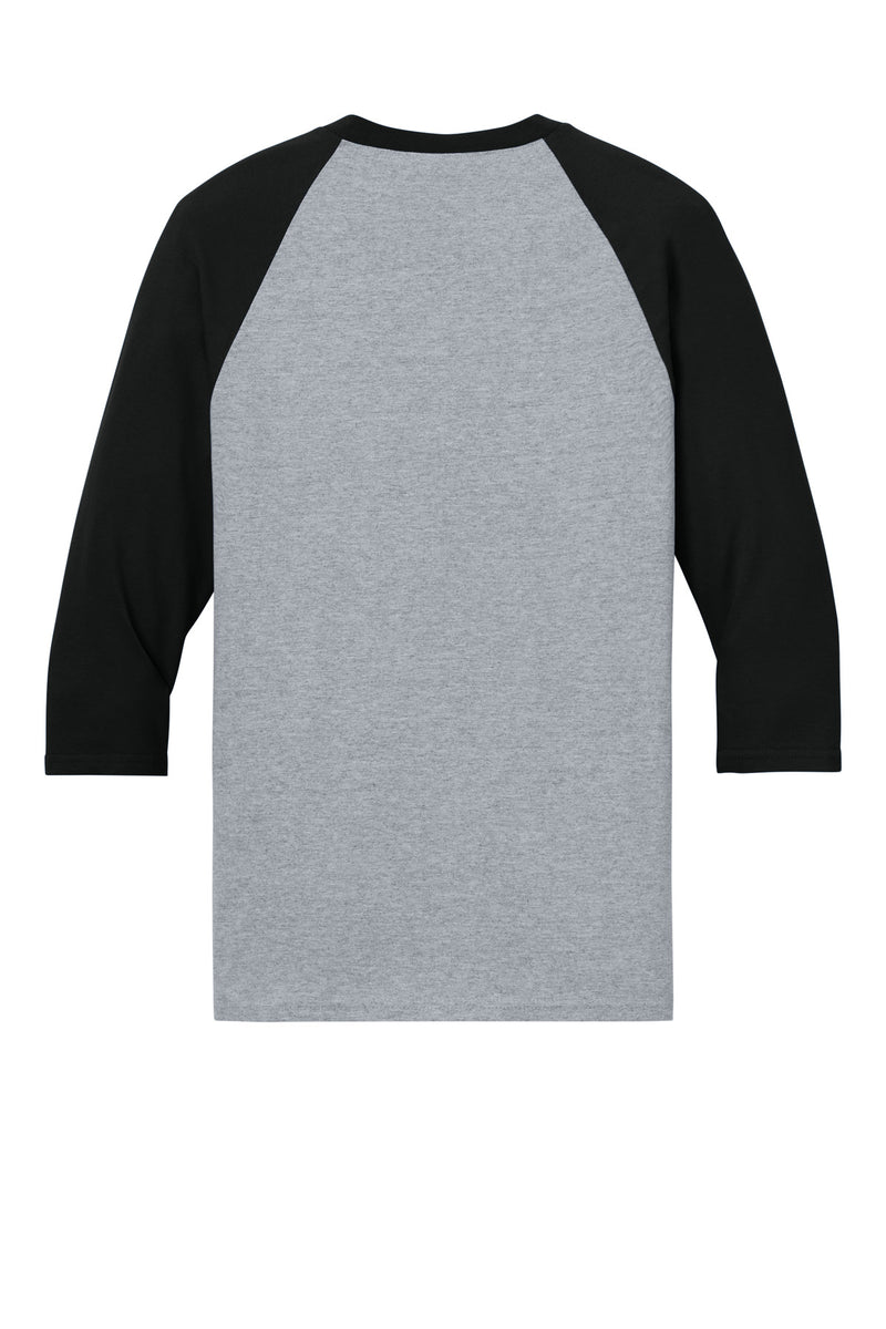 Gildan Heavy Cotton 3/4-Sleeve Raglan T-Shirt - Sport Grey/ Black