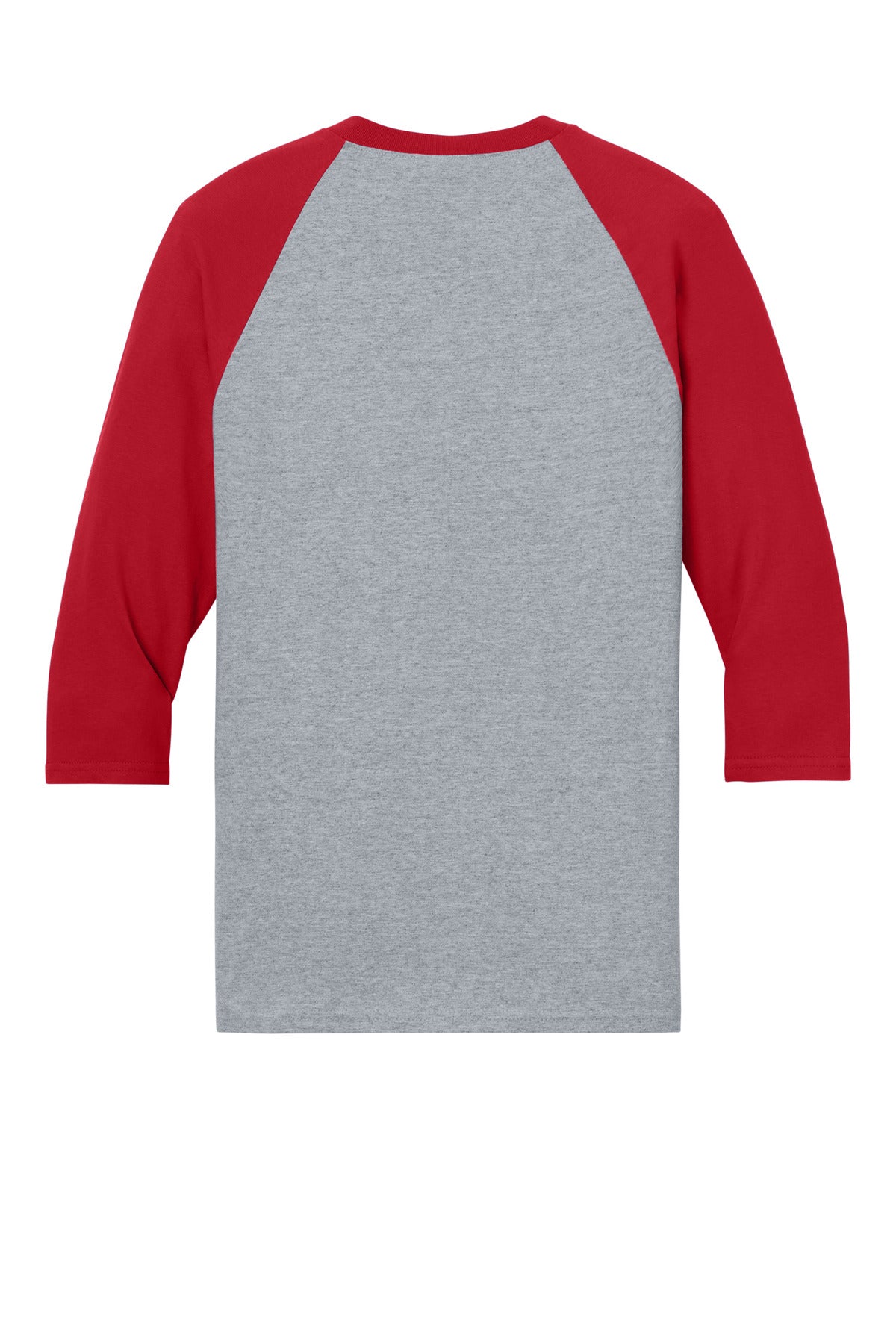 Gildan Heavy Cotton 3/4-Sleeve Raglan T-Shirt - Sport Grey Trim Red