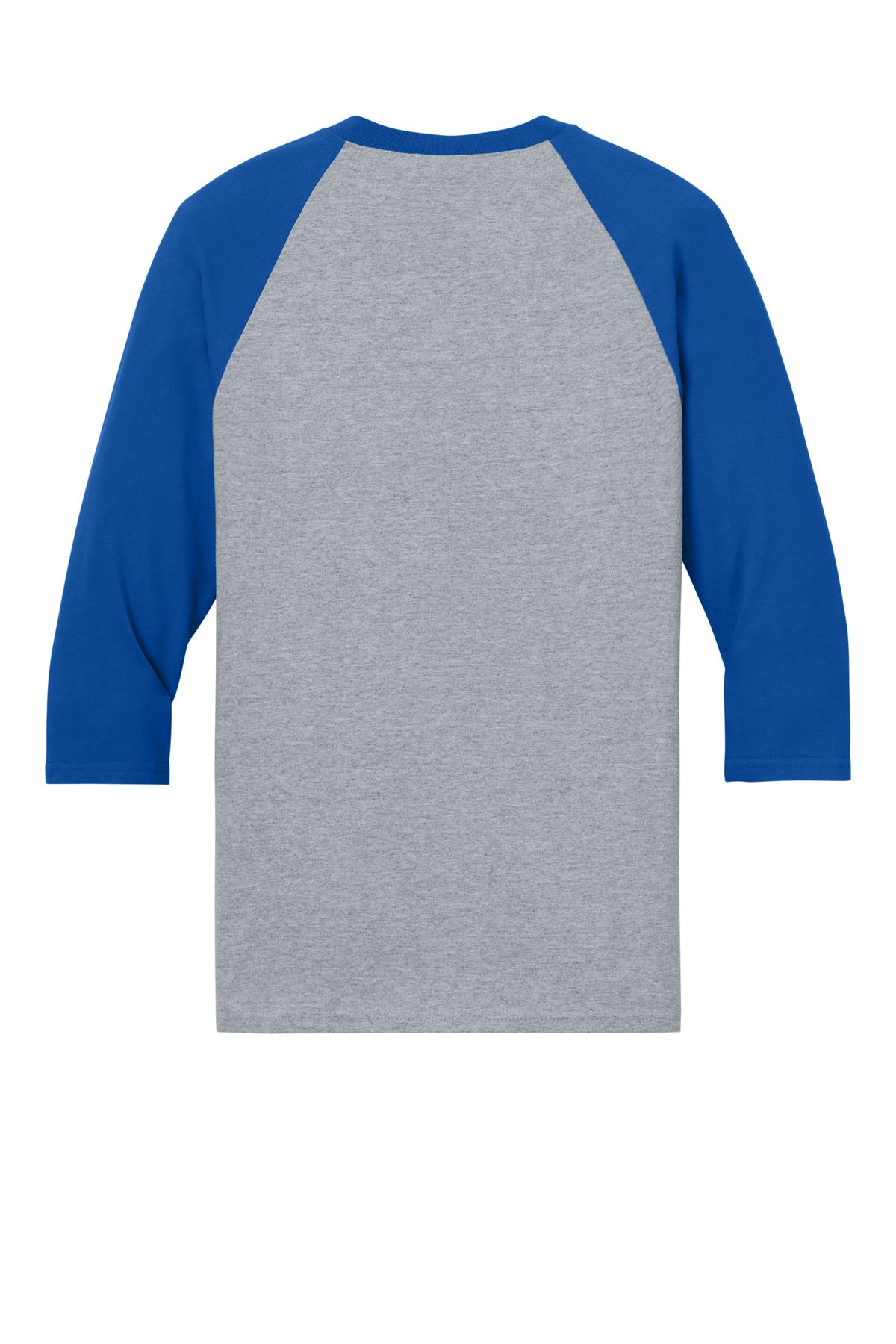 Gildan Heavy Cotton 3/4-Sleeve Raglan T-Shirt - Sport Grey Trim Royal
