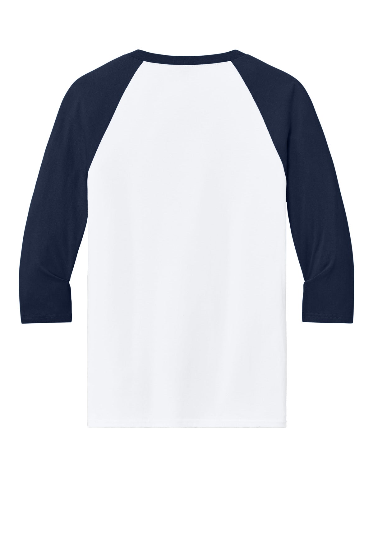 Gildan Heavy Cotton 3/4-Sleeve Raglan T-Shirt - White/ Navy