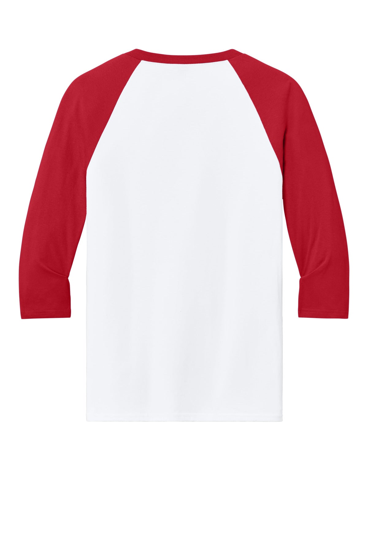 Gildan Heavy Cotton 3/4-Sleeve Raglan T-Shirt - White/ Red