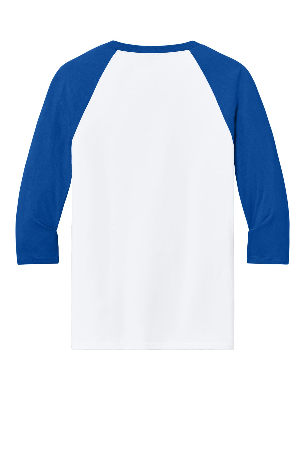 Gildan Heavy Cotton 3/4-Sleeve Raglan T-Shirt - White/ Royal