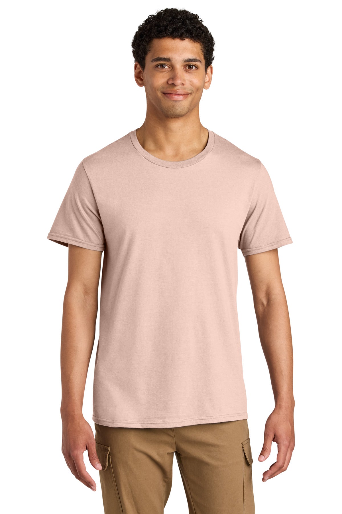 Jerzees Unisex Premium Combed Ring Spun Cotton Tee - Blush Pink