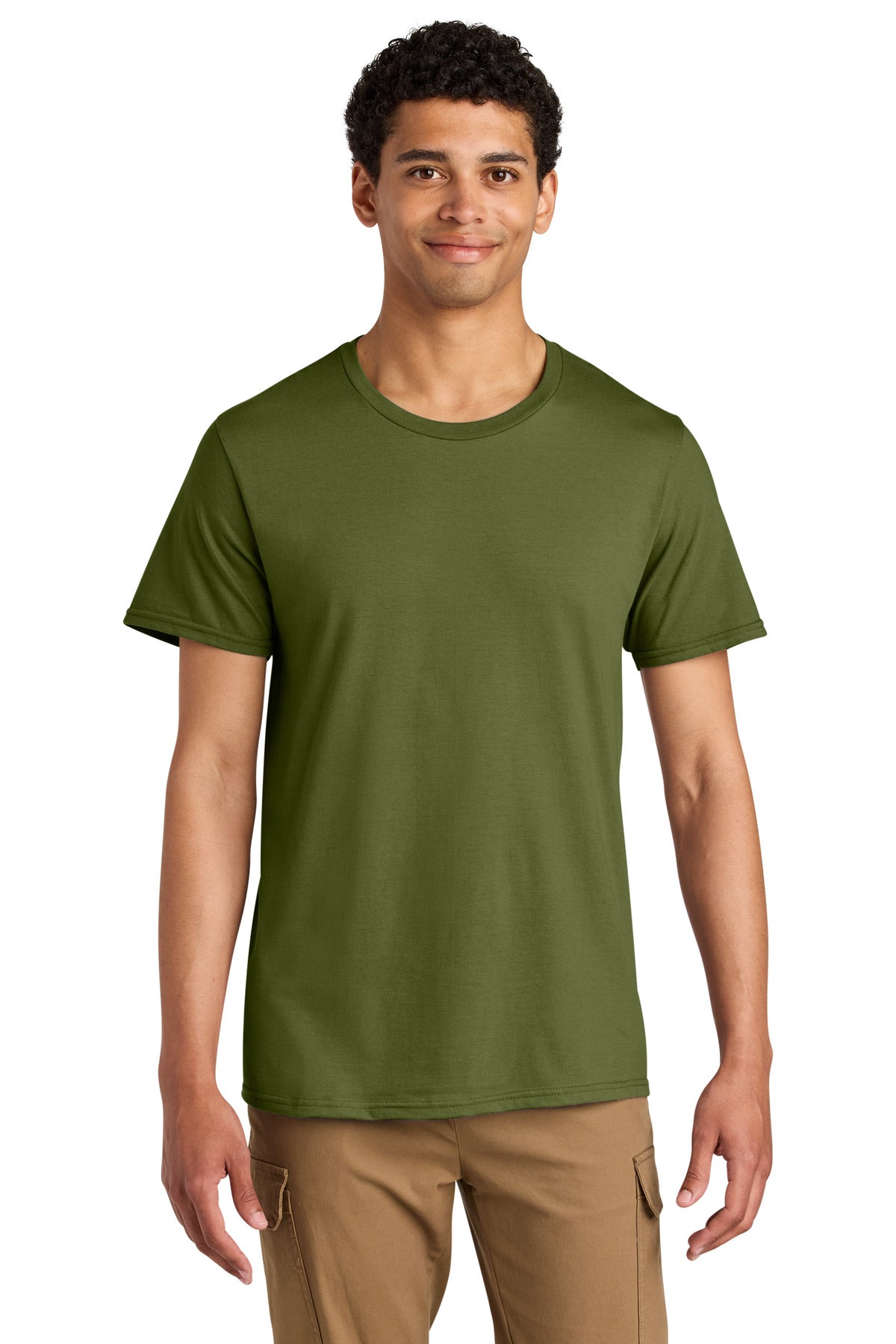 Jerzees Unisex Premium Combed Ring Spun Cotton Tee - Olive Oil