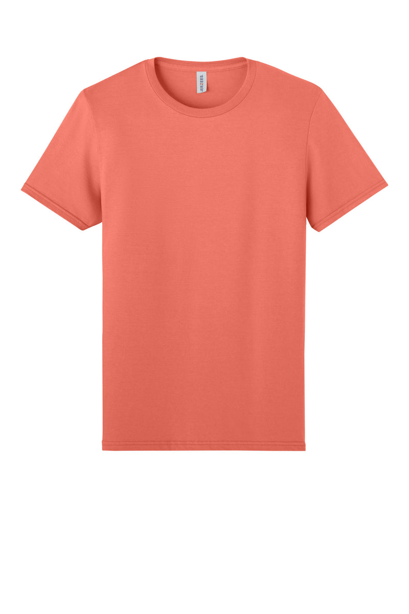 Jerzees Unisex Premium Combed Ring Spun Cotton Tee - Sunset Coral
