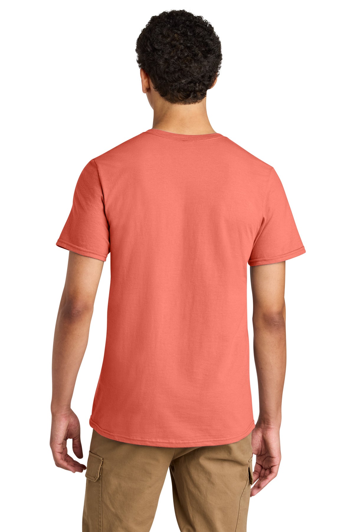 Jerzees Unisex Premium Combed Ring Spun Cotton Tee - Sunset Coral