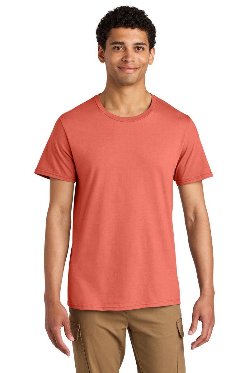 Jerzees Unisex Premium Combed Ring Spun Cotton Tee - Sunset Coral