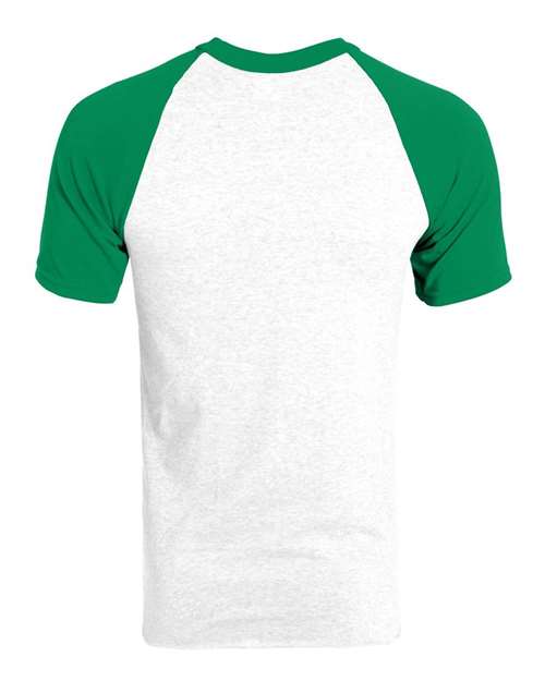 Unisex Raglan Baseball Jersey - White/ Kelly