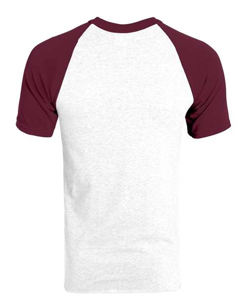 Unisex Raglan Baseball Jersey - White/ Maroon