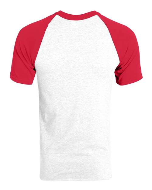 Youth Raglan Baseball Jersey - White/ Red
