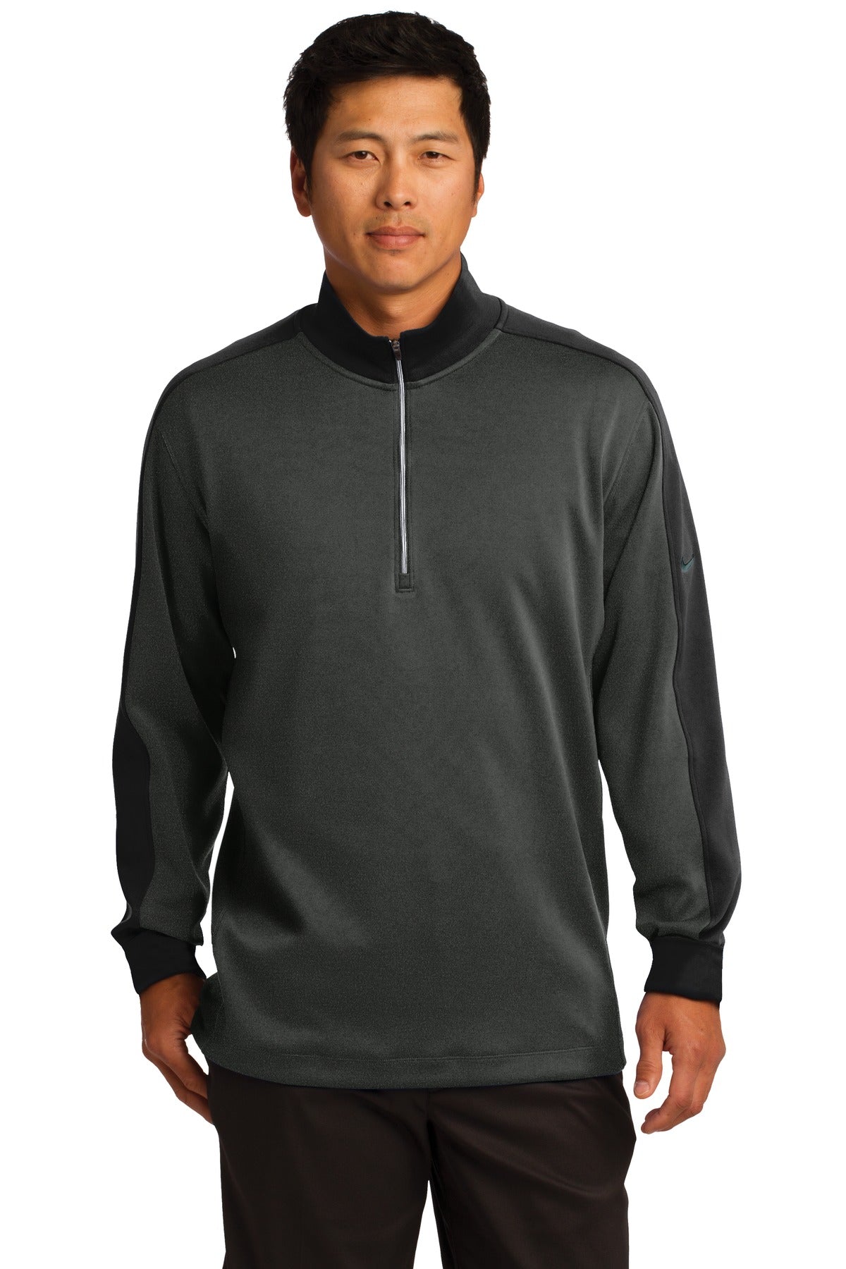 Nike Dri-FIT 1/2-Zip Cover-Up - Anthracite Heather/ Black