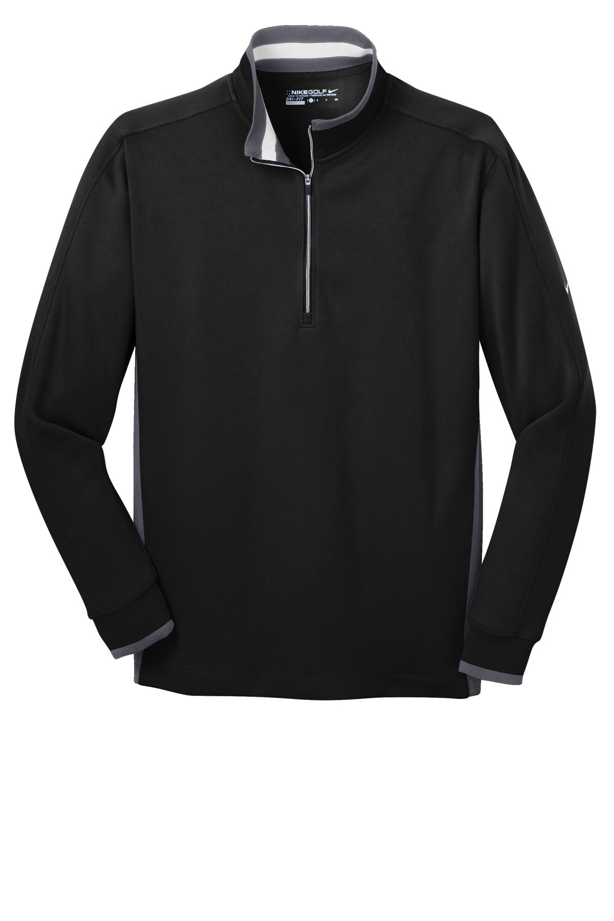 Nike Dri-FIT 1/2-Zip Cover-Up - Black/ Dark Grey/ White