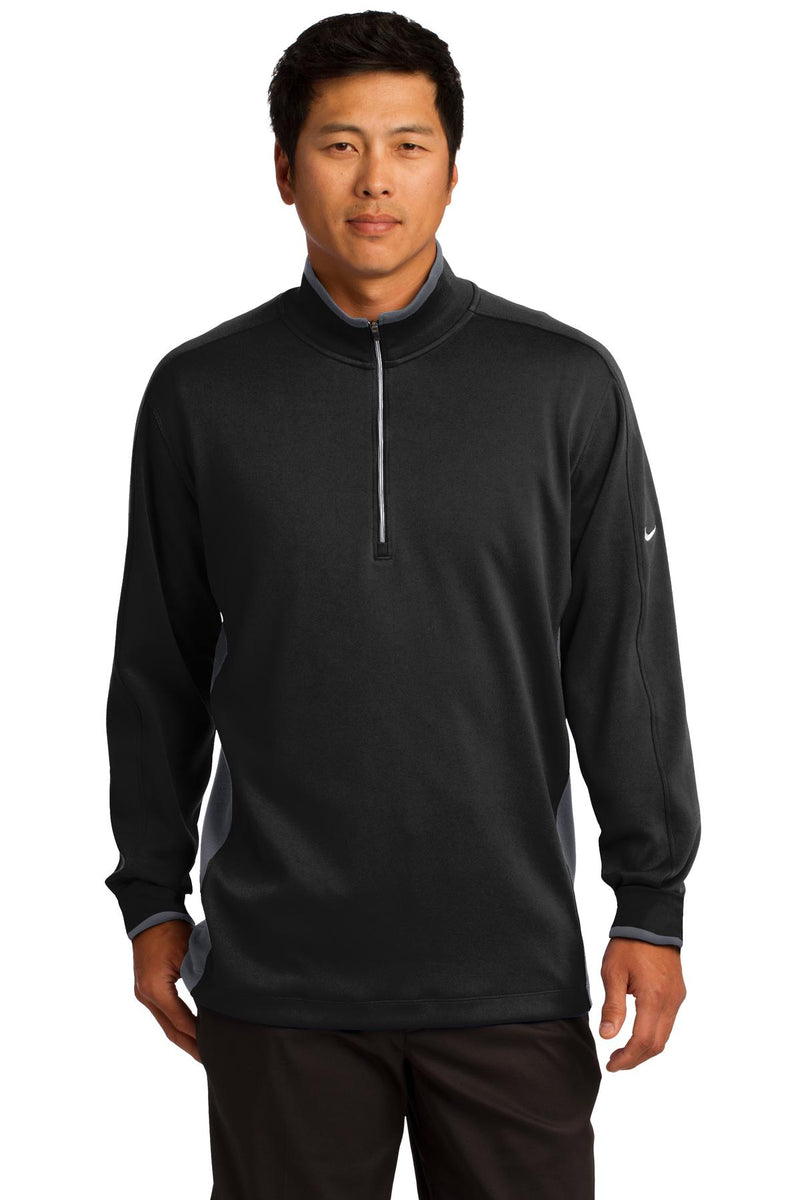 Nike Dri-FIT 1/2-Zip Cover-Up - Black/ Dark Grey/ White