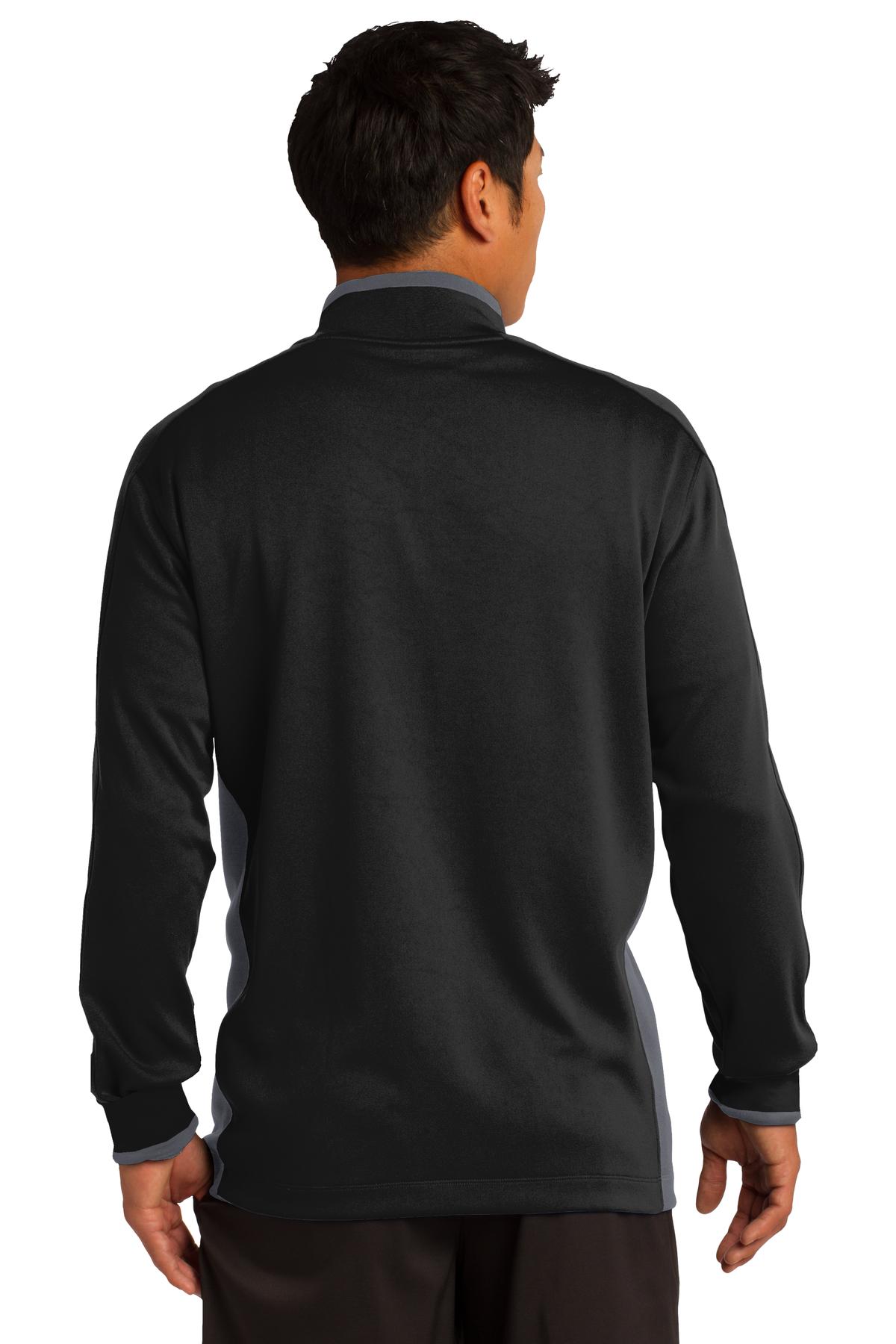 Nike Dri-FIT 1/2-Zip Cover-Up - Black/ Dark Grey/ White