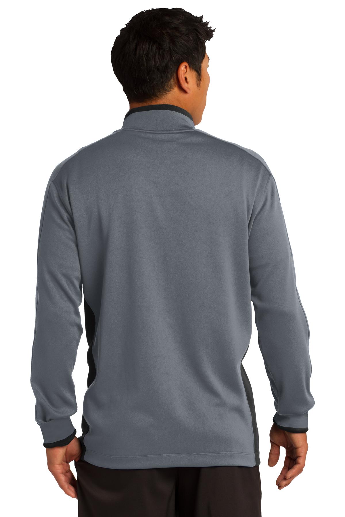 Nike Dri-FIT 1/2-Zip Cover-Up - Dark Grey/ Black/ Sport Fuchsia