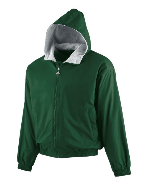 Youth Hooded Taffeta Jacket - Dark Green