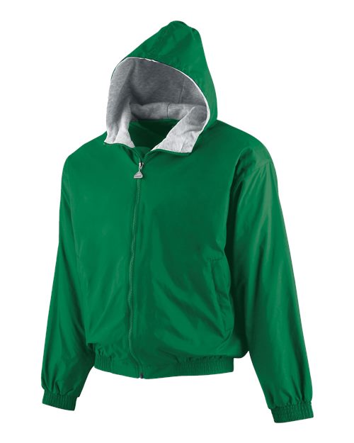 Youth Hooded Taffeta Jacket - Kelly