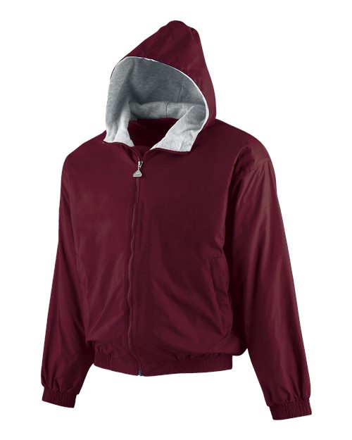 Youth Hooded Taffeta Jacket - Maroon