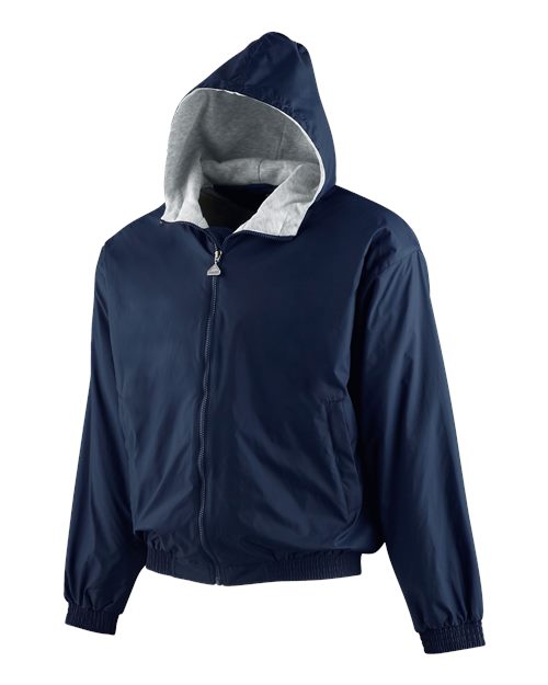 Youth Hooded Taffeta Jacket - Navy