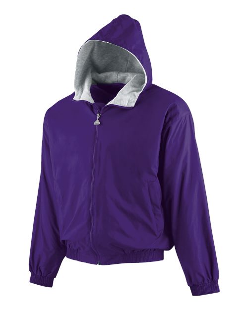 Youth Hooded Taffeta Jacket - Purple