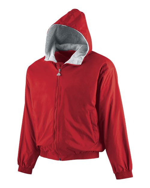 Youth Hooded Taffeta Jacket - Red