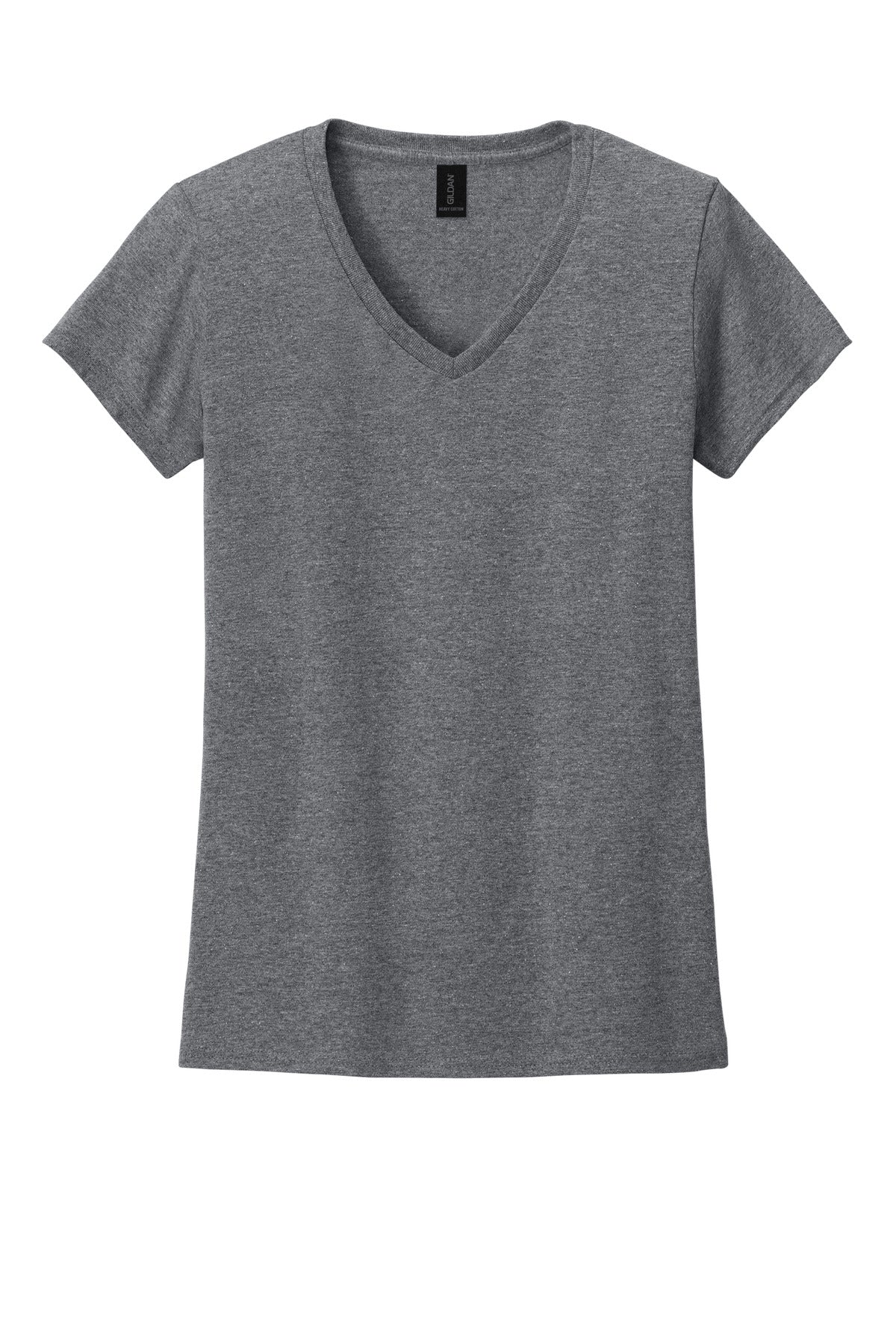 Gildan Women's Heavy Cotton 100% Cotton V-Neck T-Shirt - Graphite Heather