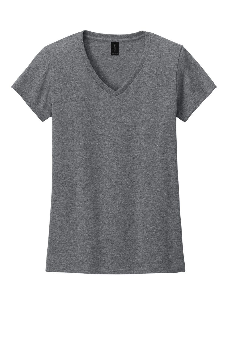 Gildan Women's Heavy Cotton 100% Cotton V-Neck T-Shirt - Graphite Heather