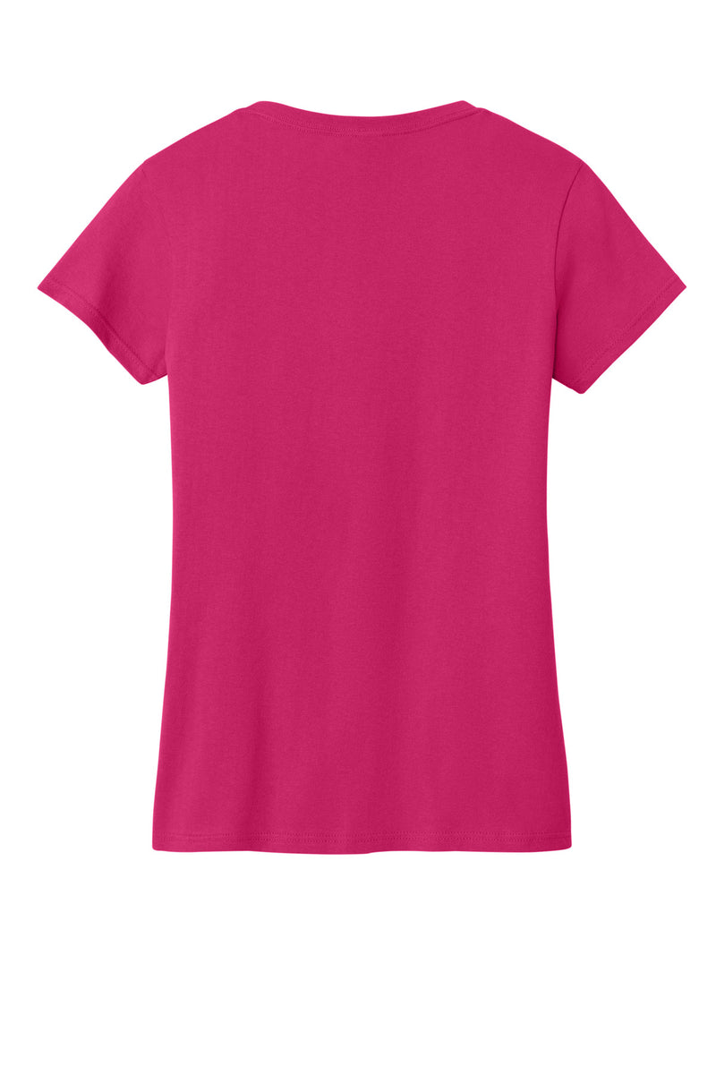 Gildan Women's Heavy Cotton 100% Cotton V-Neck T-Shirt - Heliconia