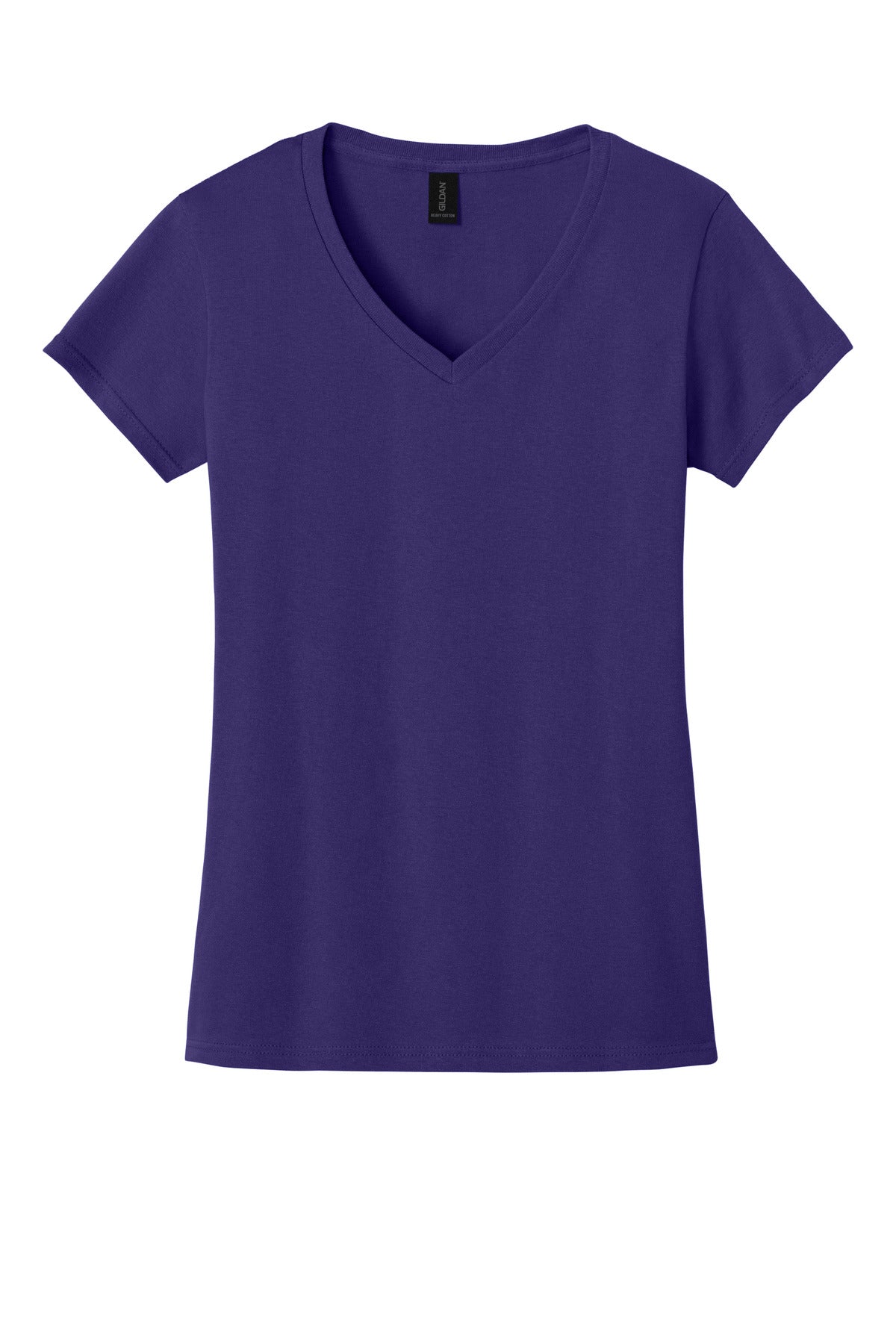 Gildan Women's Heavy Cotton 100% Cotton V-Neck T-Shirt - Purple