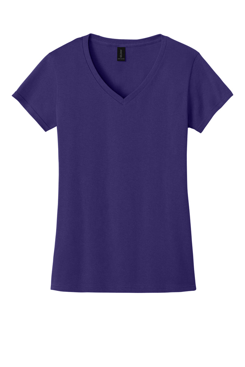 Gildan Women's Heavy Cotton 100% Cotton V-Neck T-Shirt - Purple