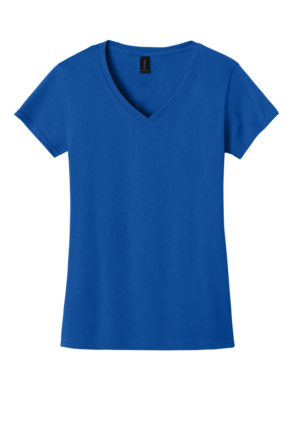 Gildan Women's Heavy Cotton 100% Cotton V-Neck T-Shirt - Royal