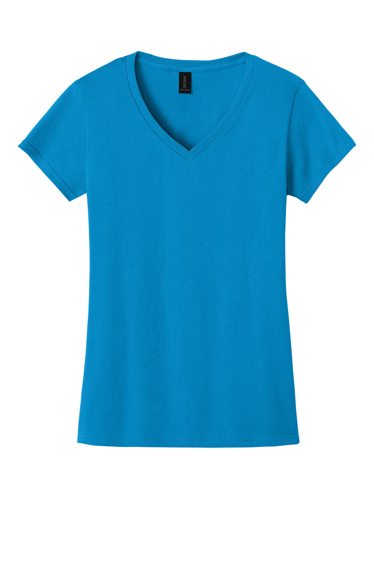 Gildan Women's Heavy Cotton 100% Cotton V-Neck T-Shirt - Sapphire