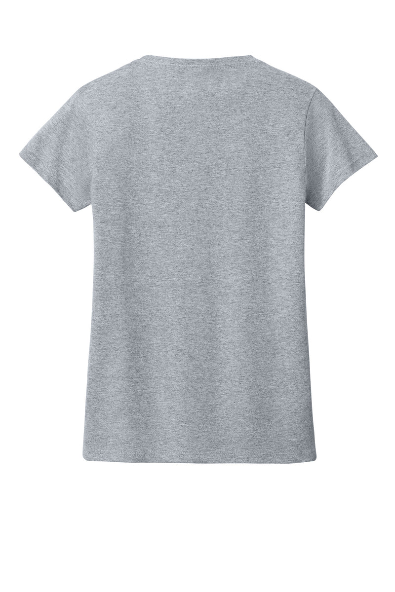 Gildan Women's Heavy Cotton 100% Cotton V-Neck T-Shirt - Sport Grey