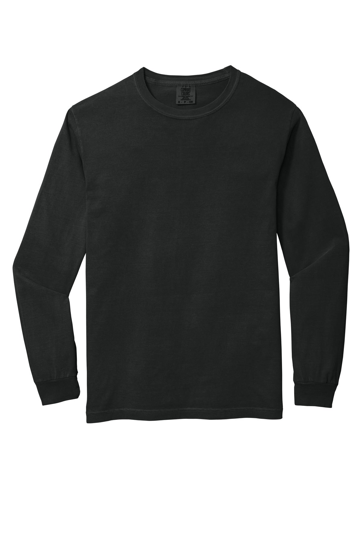 COMFORT COLORS  Heavyweight Ring Spun Long Sleeve Tee - Black