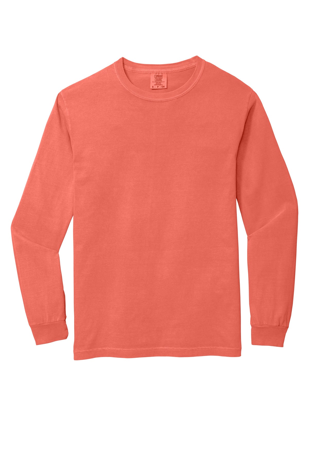 COMFORT COLORS  Heavyweight Ring Spun Long Sleeve Tee - Bright Salmon
