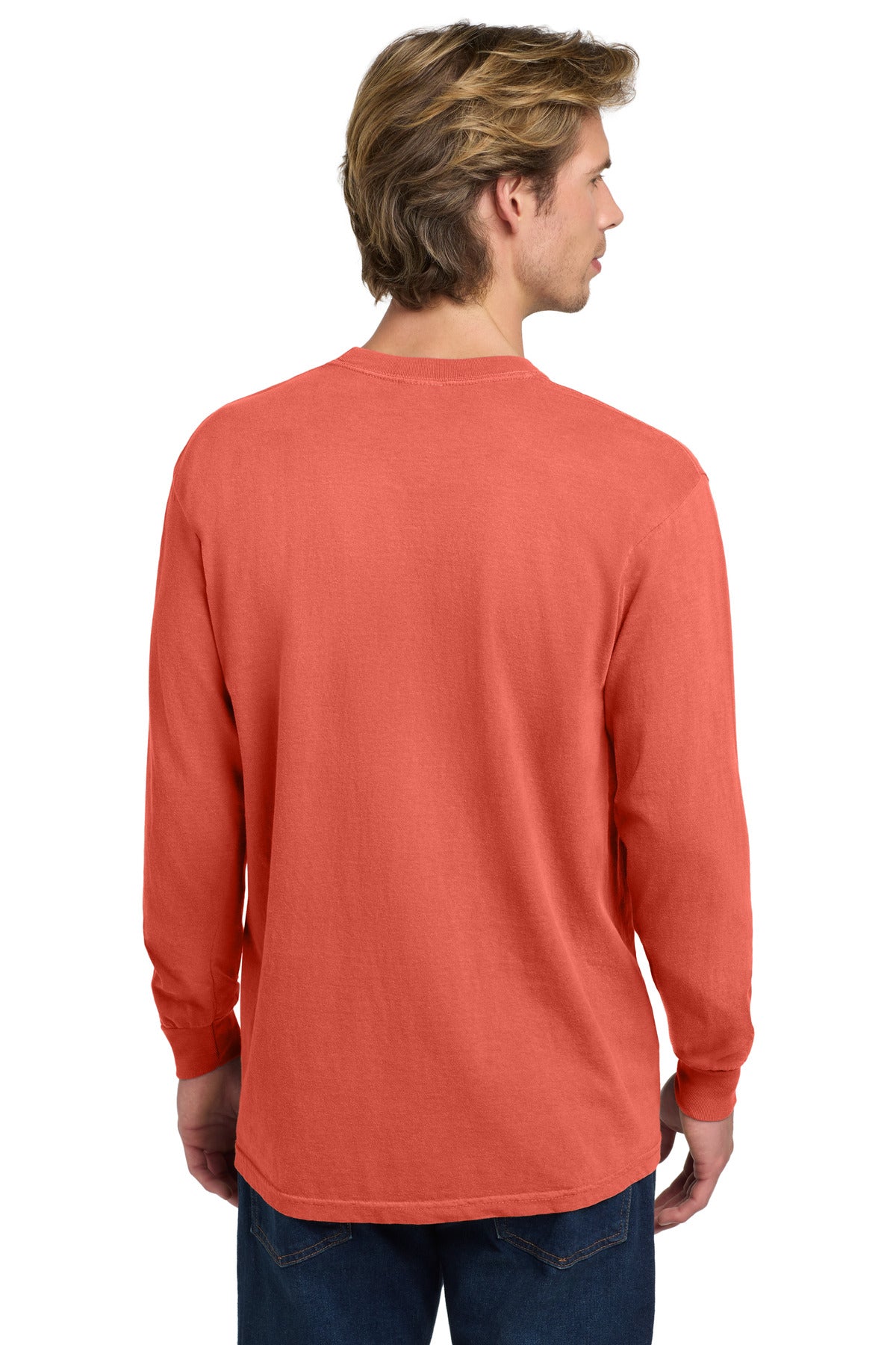 COMFORT COLORS  Heavyweight Ring Spun Long Sleeve Tee - Bright Salmon