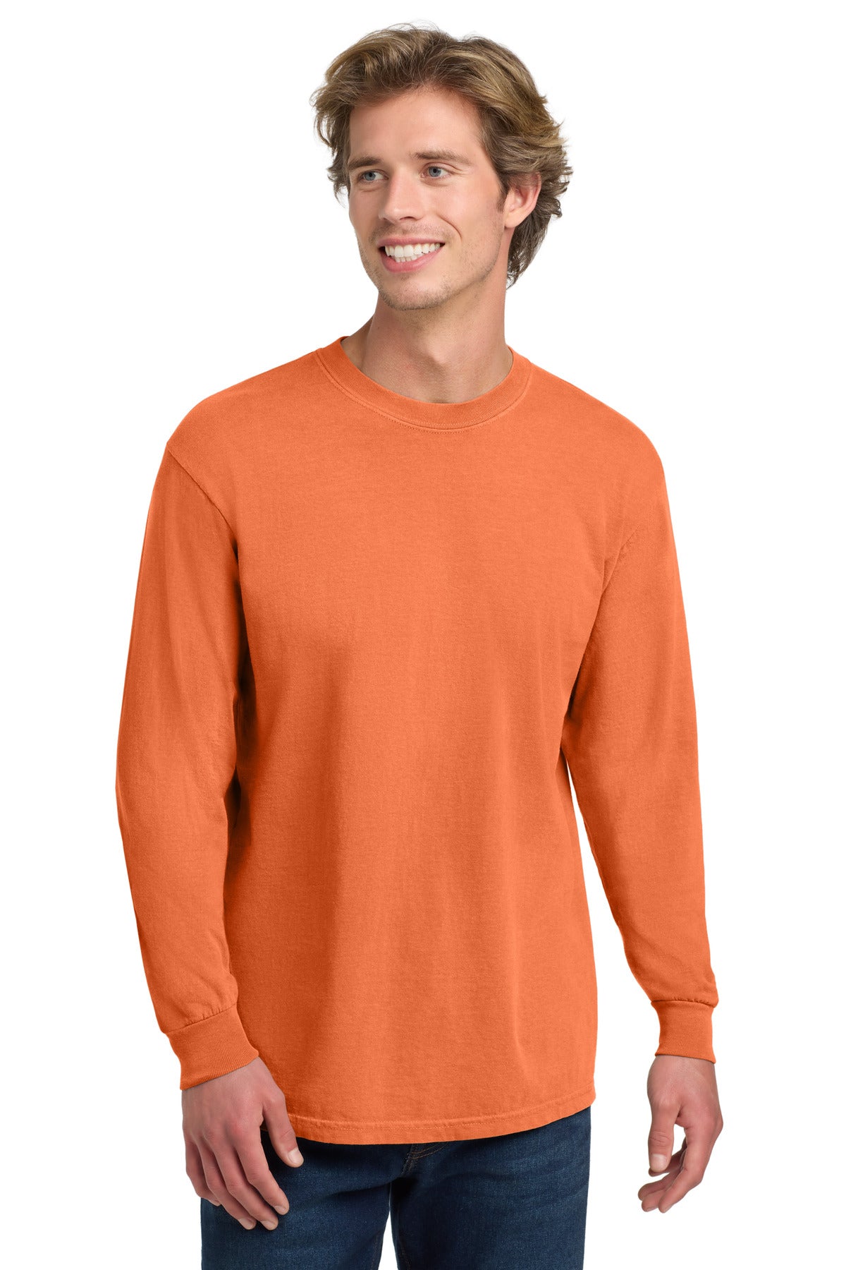 COMFORT COLORS  Heavyweight Ring Spun Long Sleeve Tee - Burnt Orange