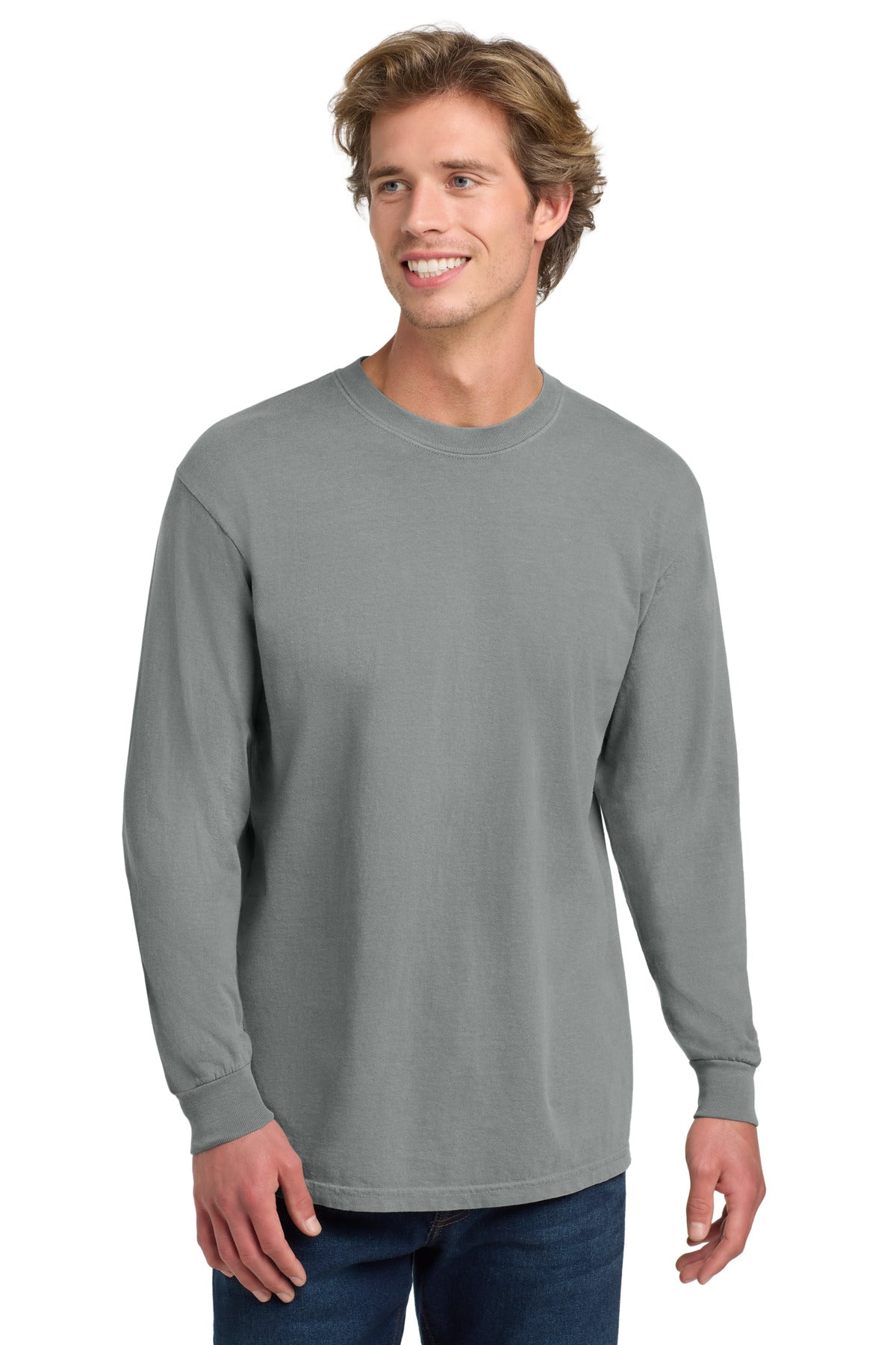COMFORT COLORS  Heavyweight Ring Spun Long Sleeve Tee - Granite
