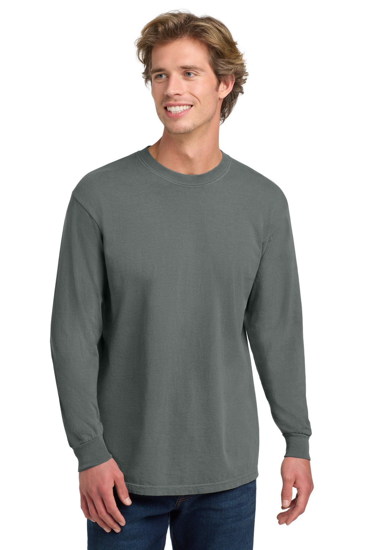 COMFORT COLORS  Heavyweight Ring Spun Long Sleeve Tee - Grey