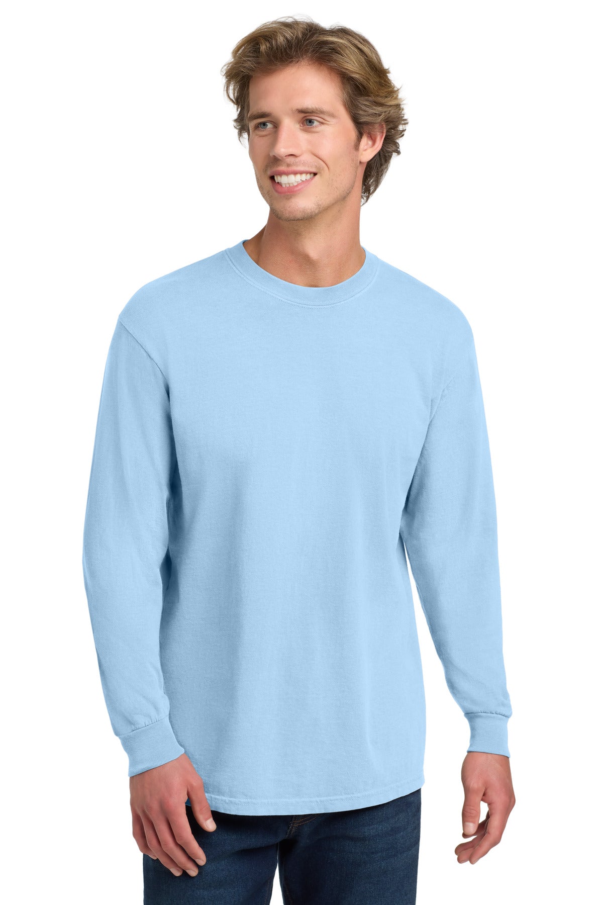 COMFORT COLORS  Heavyweight Ring Spun Long Sleeve Tee - Hydrangea