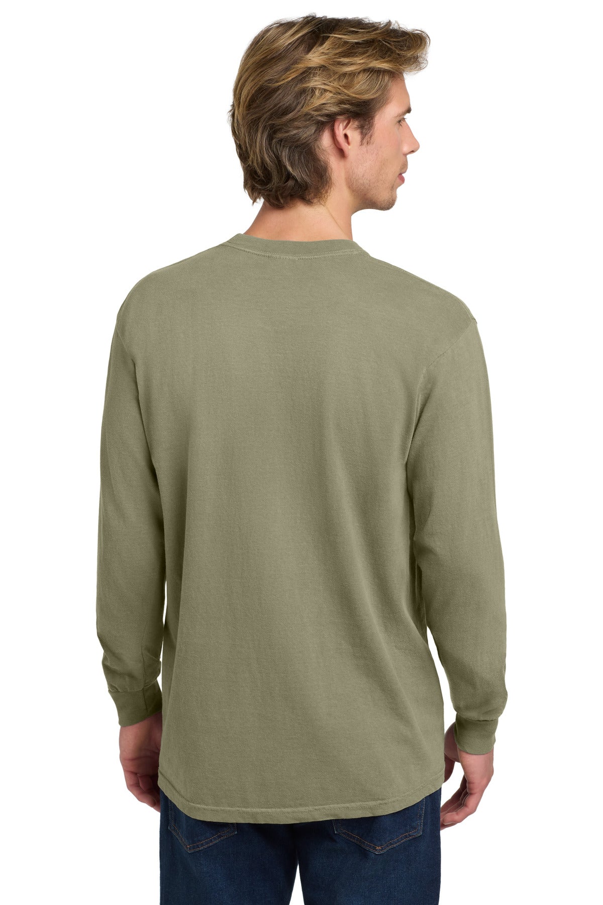 COMFORT COLORS  Heavyweight Ring Spun Long Sleeve Tee - Khaki