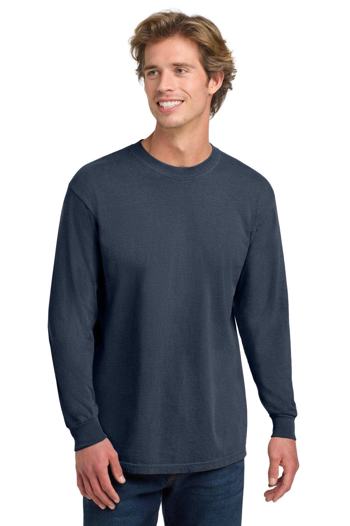 COMFORT COLORS  Heavyweight Ring Spun Long Sleeve Tee - Navy