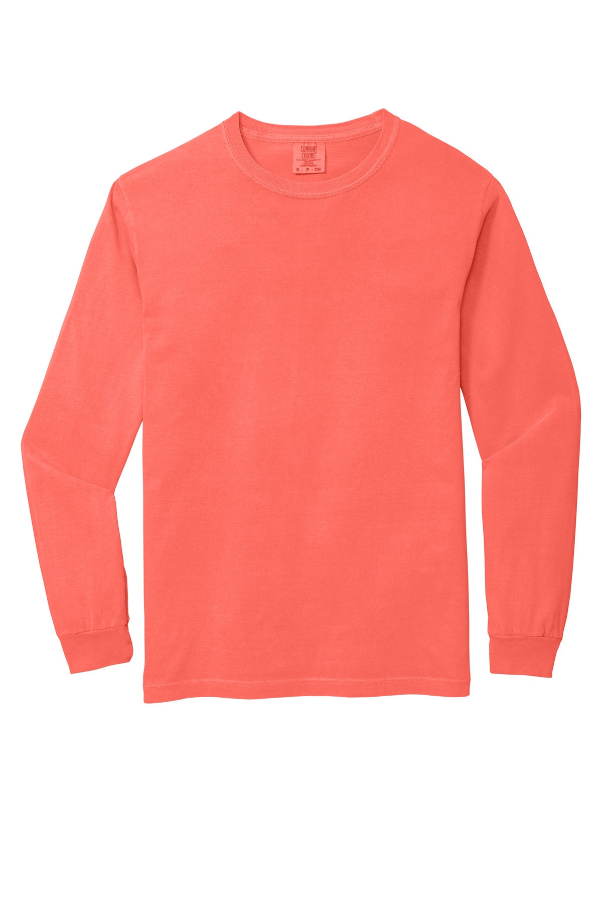 COMFORT COLORS  Heavyweight Ring Spun Long Sleeve Tee - Neon Red Orange