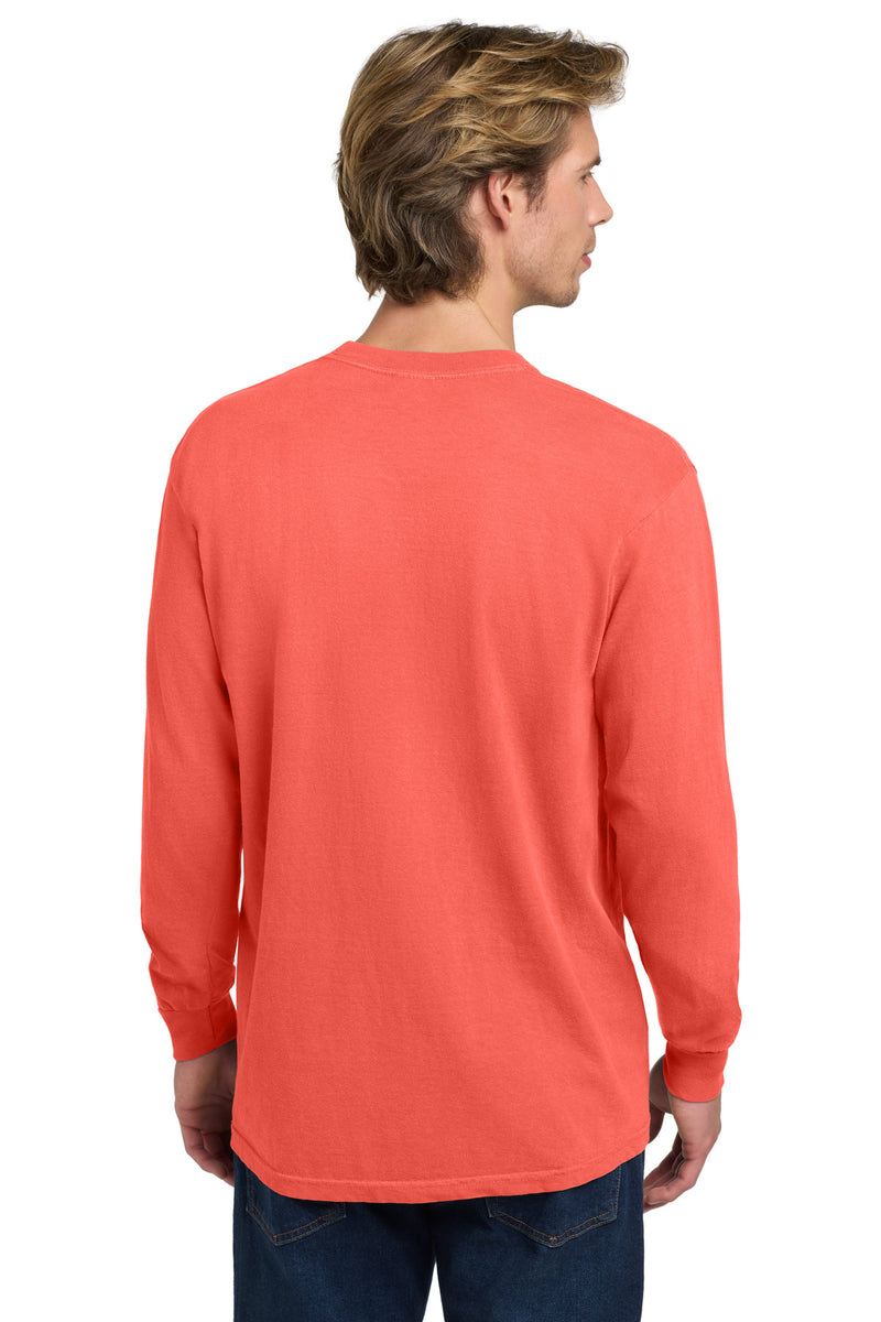 COMFORT COLORS  Heavyweight Ring Spun Long Sleeve Tee - Neon Red Orange