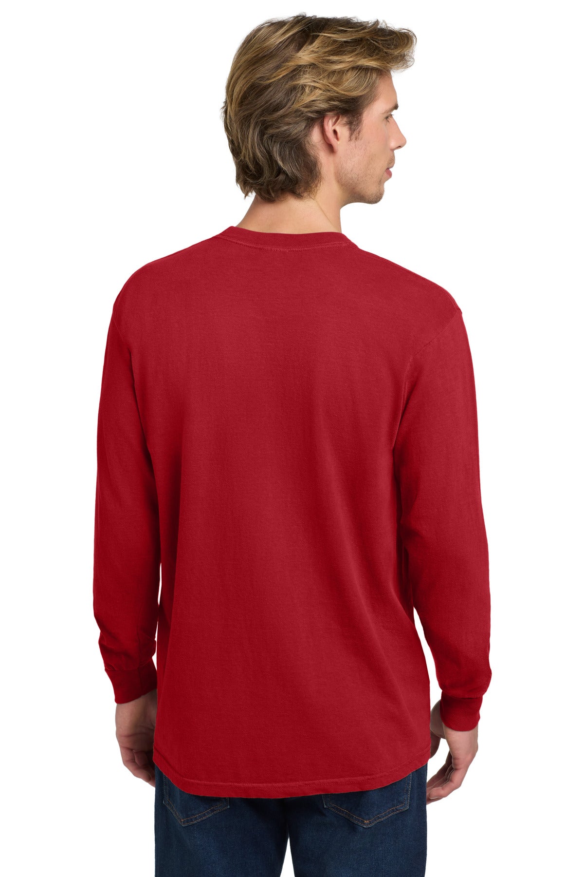 COMFORT COLORS  Heavyweight Ring Spun Long Sleeve Tee - Red