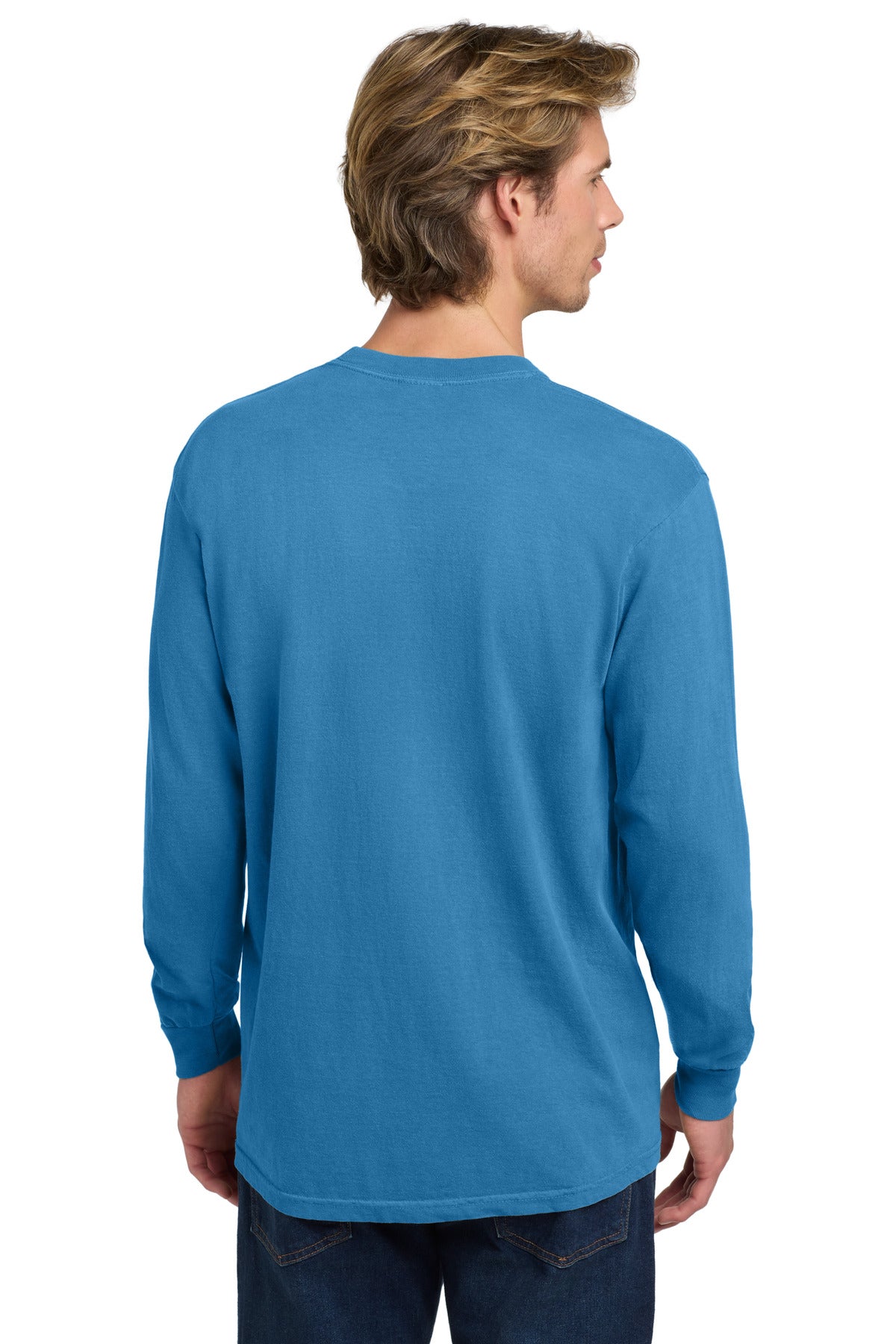 COMFORT COLORS  Heavyweight Ring Spun Long Sleeve Tee - Royal Caribe