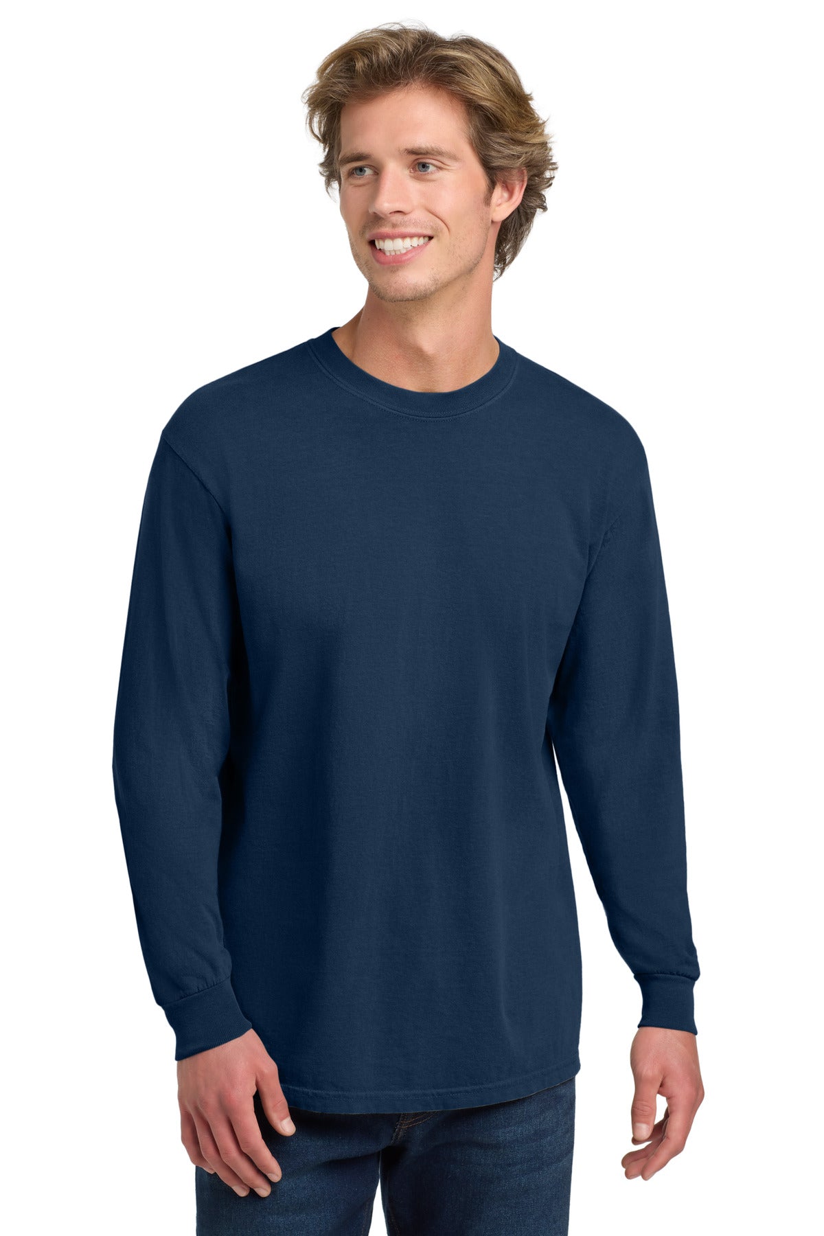 COMFORT COLORS  Heavyweight Ring Spun Long Sleeve Tee - True Navy