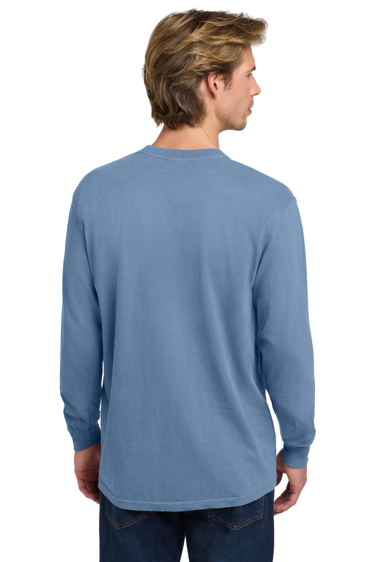 COMFORT COLORS  Heavyweight Ring Spun Long Sleeve Tee - Washed Denim